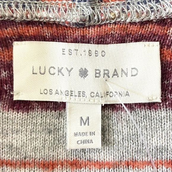 Lucky Brand Aztec Print Southwestern BOHO Lightweight Cozy Cardigan Sweater - Picture 12 of 13